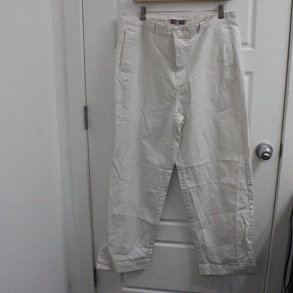 Urban Outfitters White Cargo Pants High Rise Straight Size 32 - Picture 1 of 5
